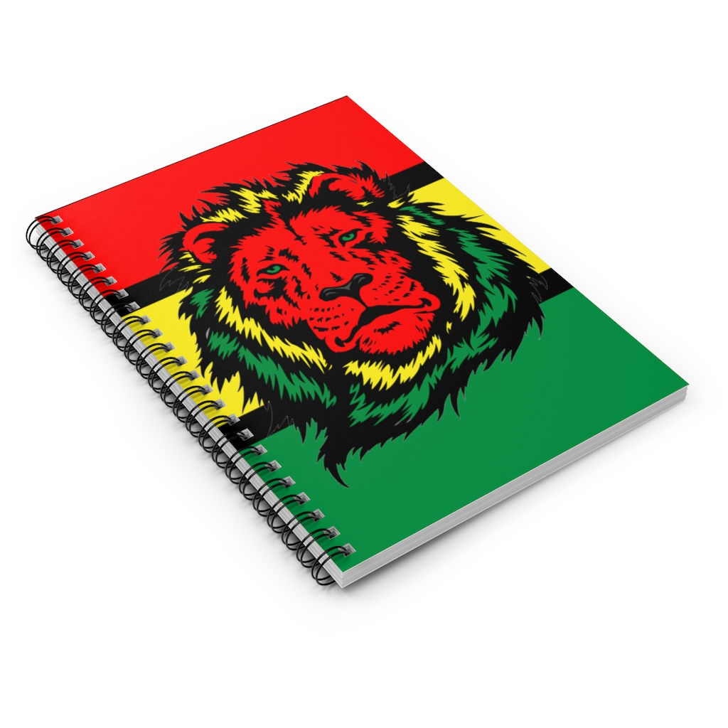 Rasta Color Lion Spiral Notebook-Journal-Diary-Sketchbook