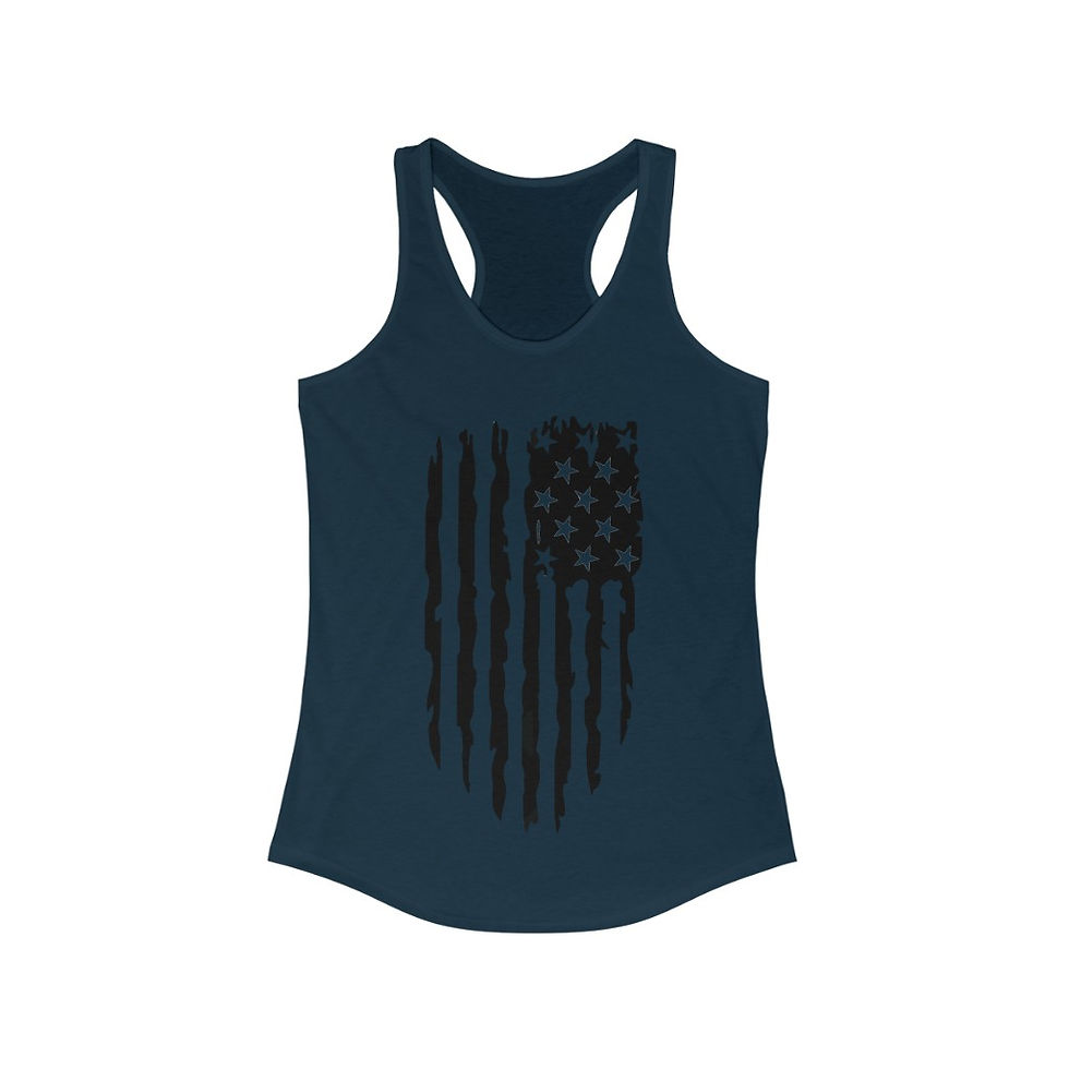 Thumbnail:  American Flag Racerback Tank Top Shirt-Fashion Top-4th of July-Girls Tank Tops 
