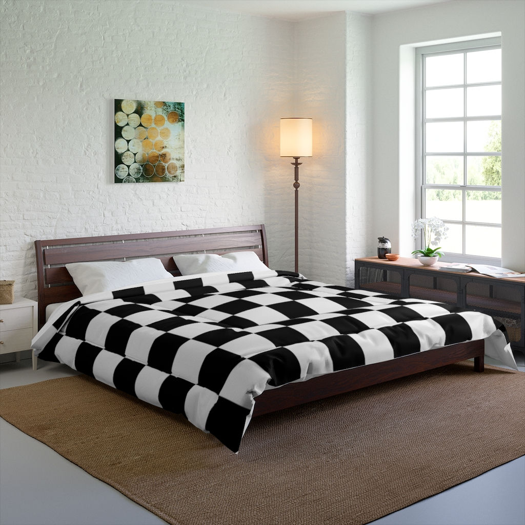 Black & White Checkered Comforter