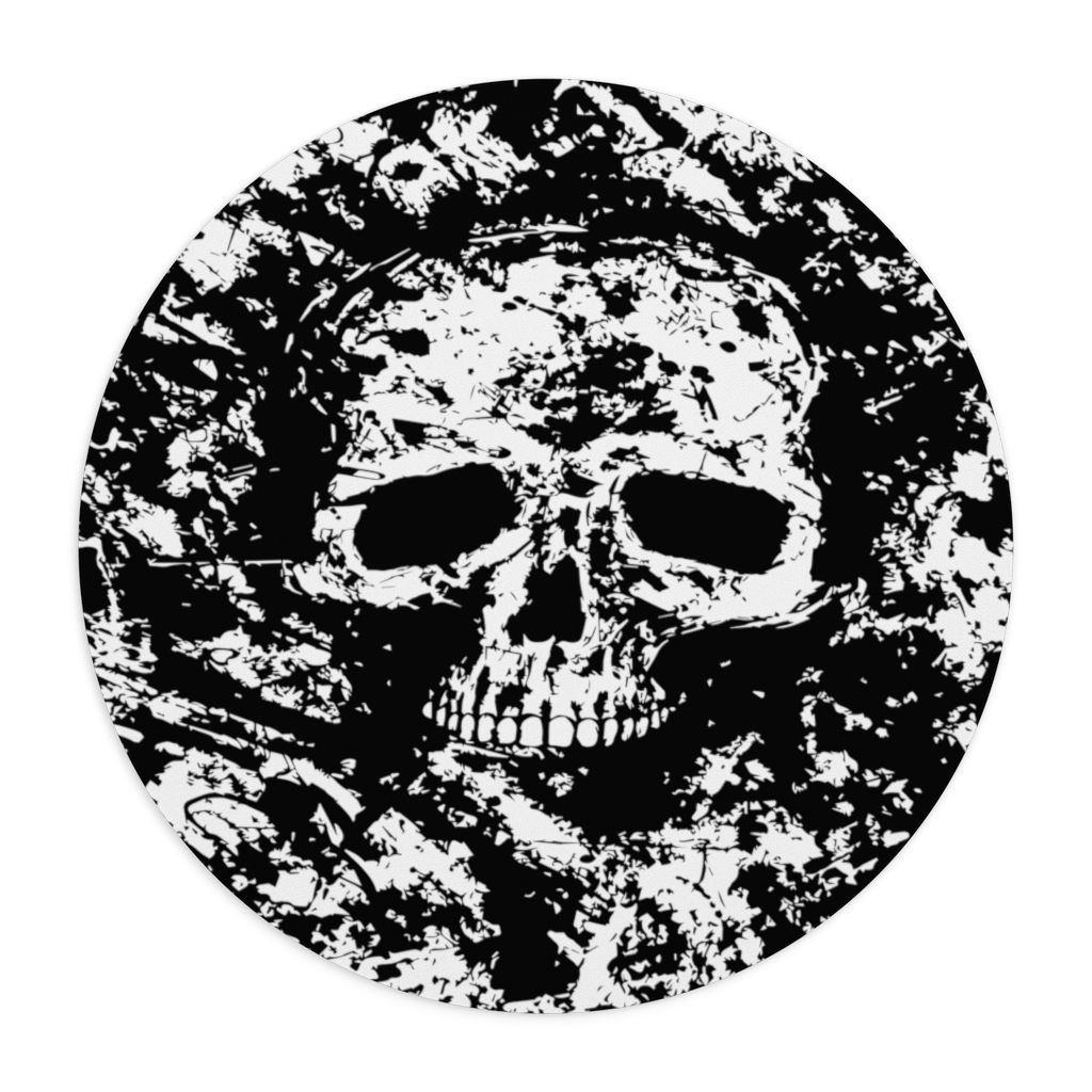 8 x 8 Skull Headed Mouse Pad-Office Desk Mat-Mouse Pad-Desk Pad-Desk Mat-Goth
