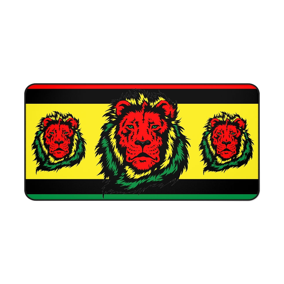 Thumbnail: Lion Rasta Color Gaming Mouse Pad-Office Desk Mat-Desk-Jamaica-Bob Marley