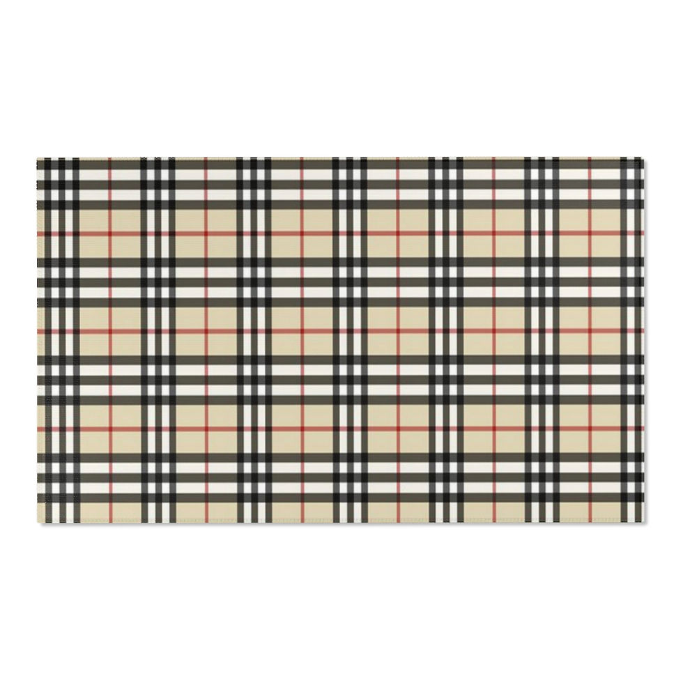 Thumbnail: Brown,Black & White Flannel Area Rugs 