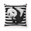 Thumbnail: Black-White Striped Panda Square Pillow-Living Room-Bedroom-Patio Pillow-Animal 