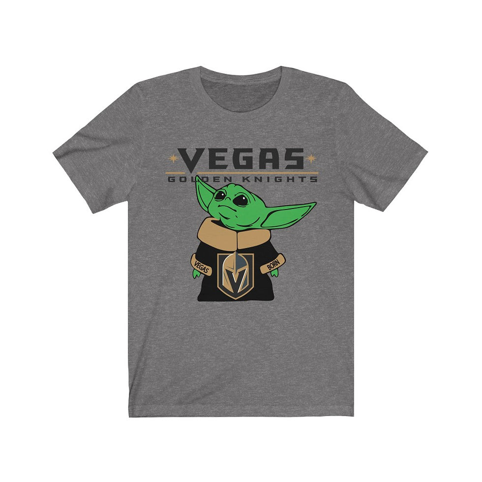 Thumbnail: Baby Yoda Las Vegas Golden Knights Unisex T-shirt-Star Wars-The Mandalorian