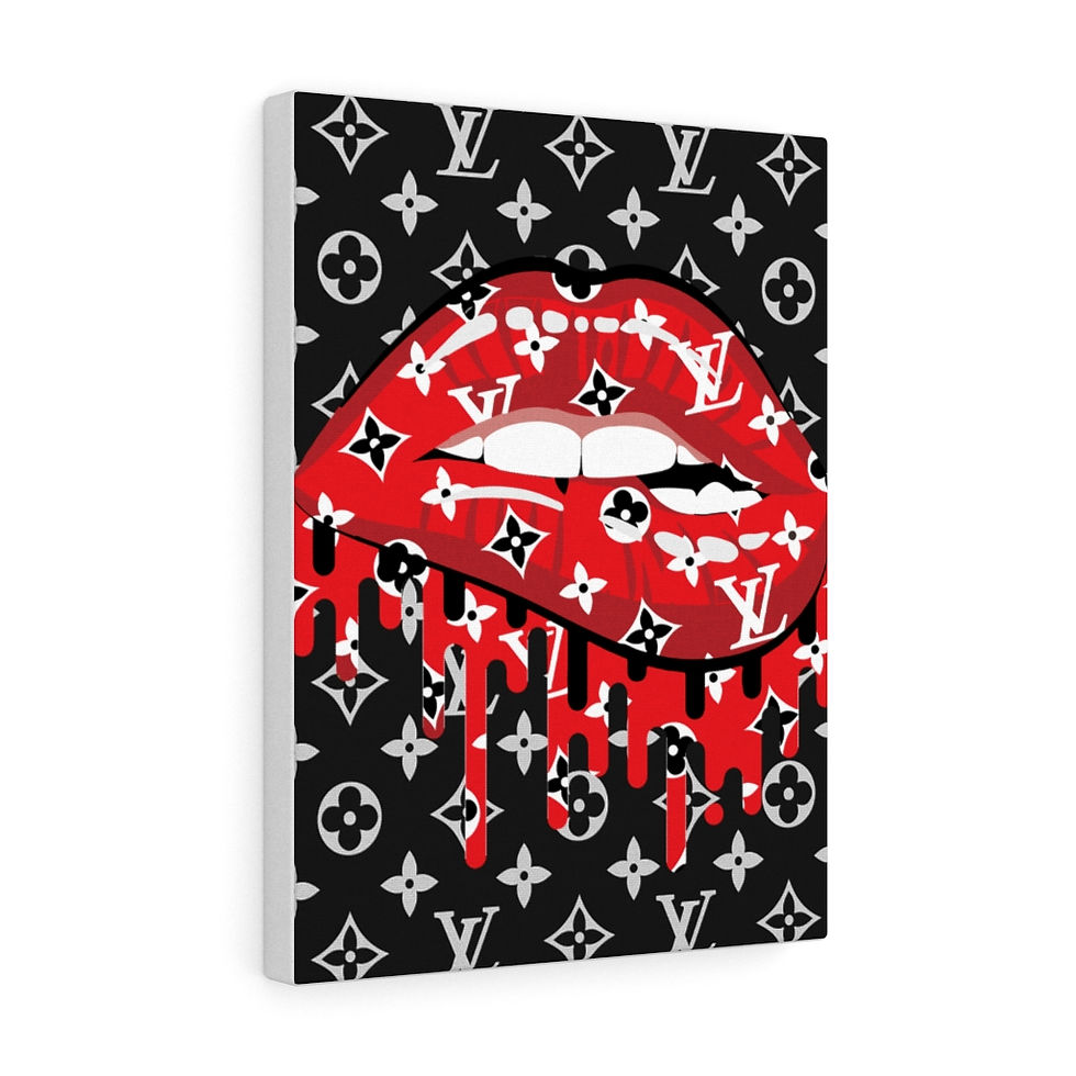 Thumbnail: Red Drip Lips Canvas Wall Art for Living Room,Bedroom,Dining Room,Game Room
