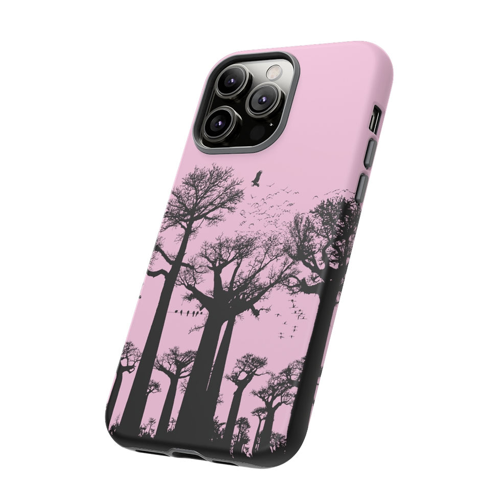 Thumbnail: Pink Forest Tree Design Tough iPhone 14 Case-iPhone 14-iPhone 14 Case-iPhone