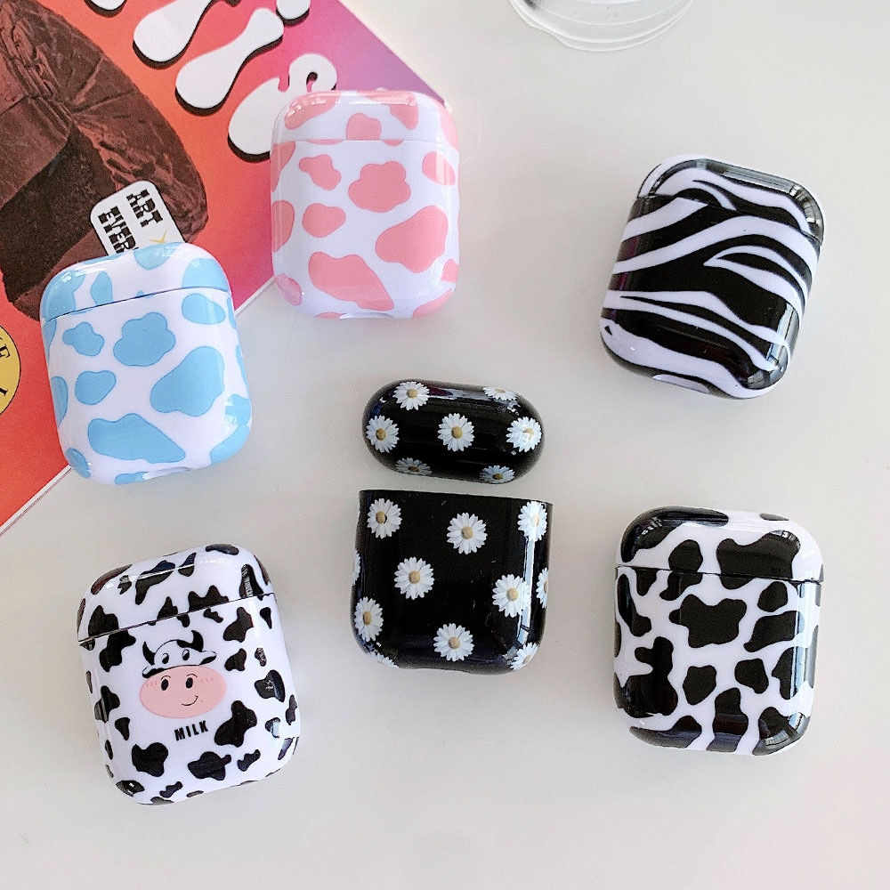 Animal Print Shockproof Protective Apple Cases For AirPods-Cow Print AirPods