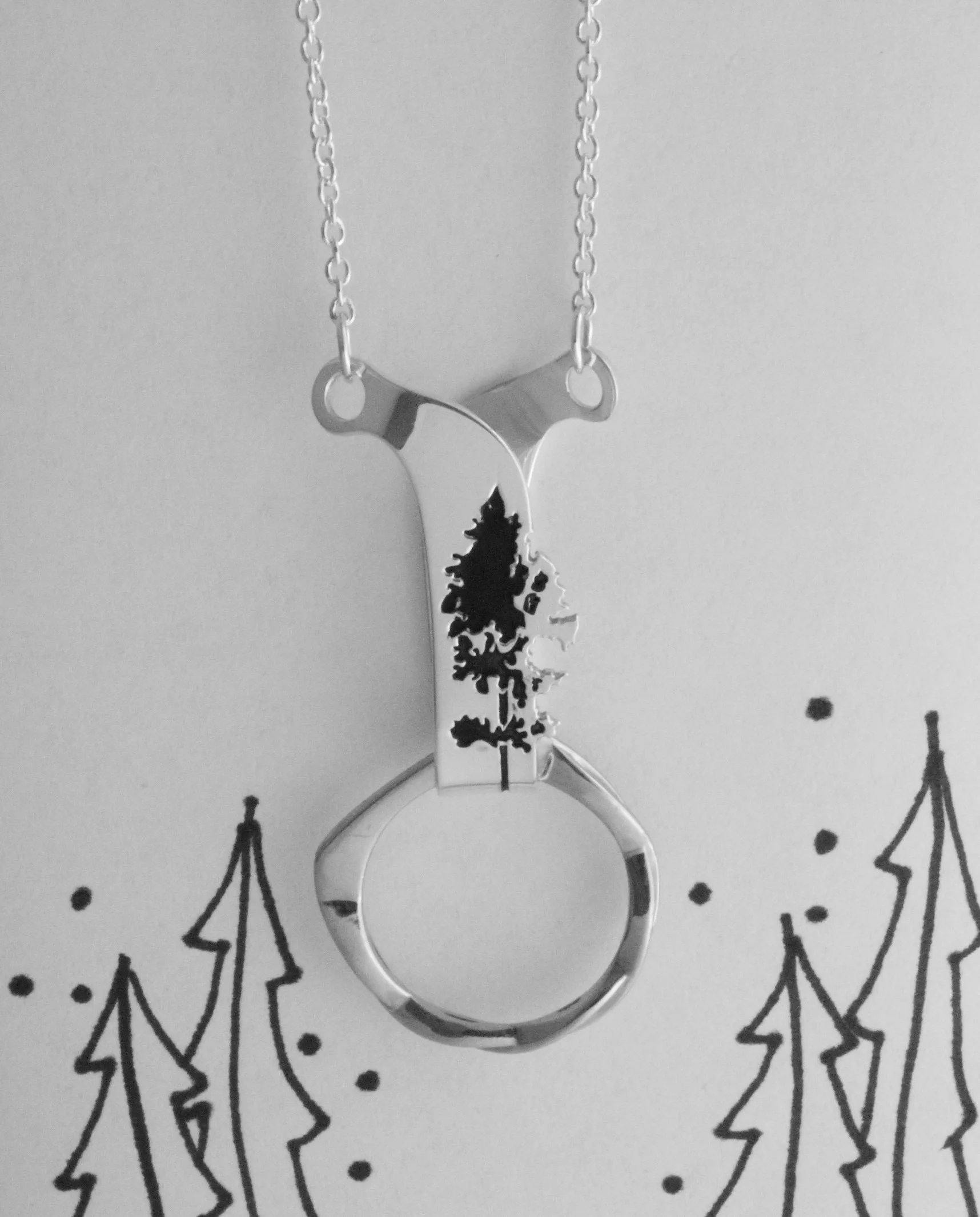 Aspen Tree Ring Holder Necklace Virginia Ann Designs Aspen Tree Ring Holder Necklace