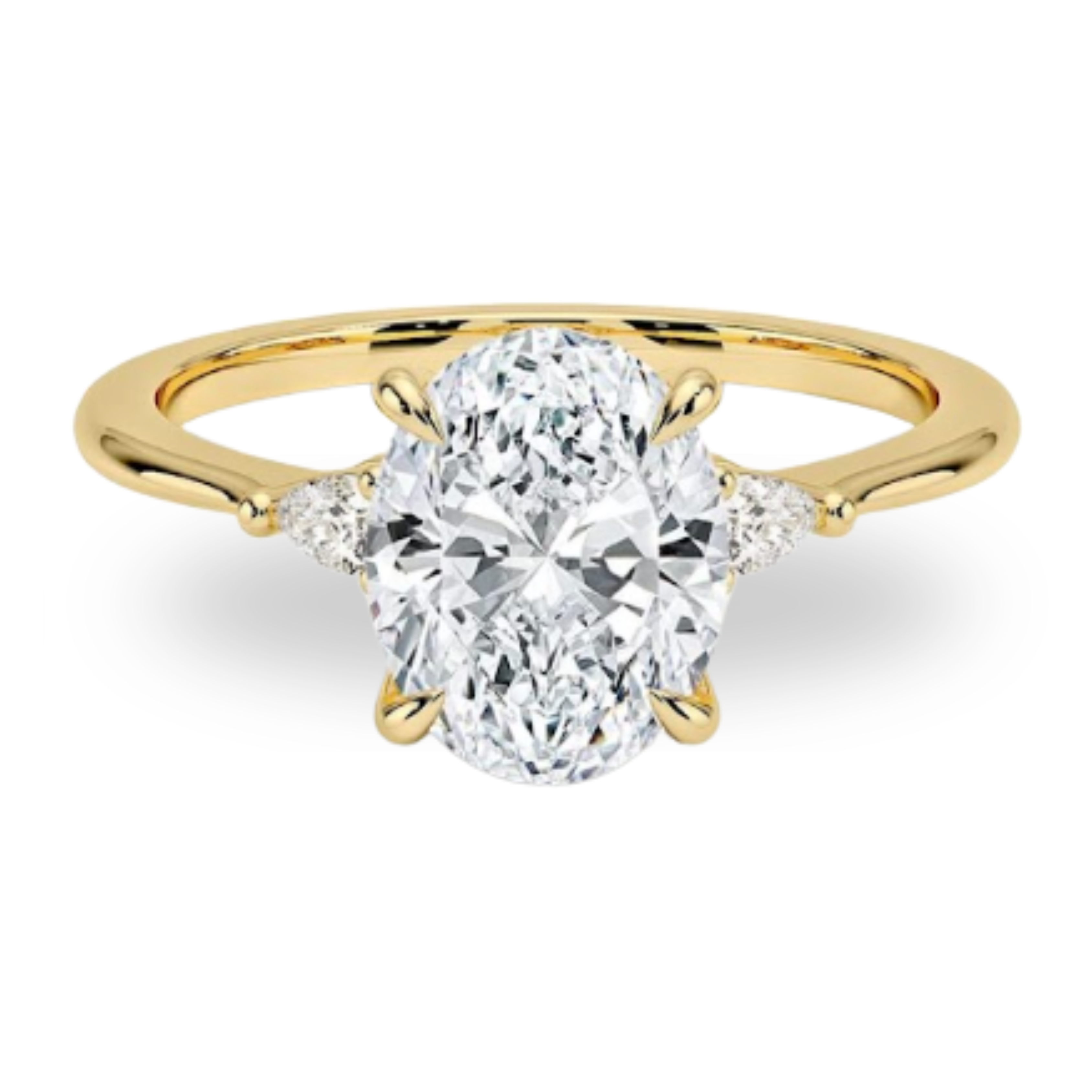 Isolde — Three Stone Oval Ring