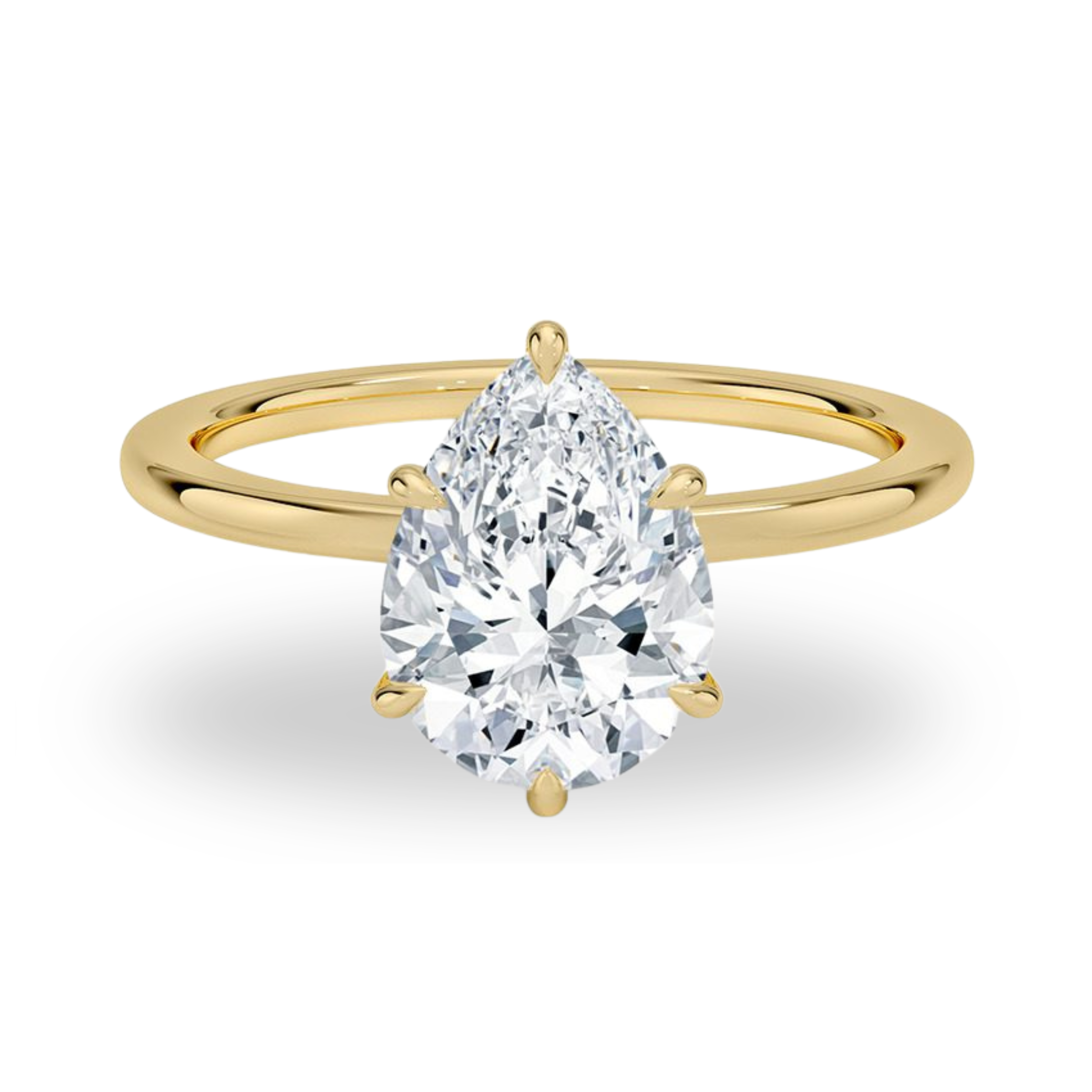 Colette — Pear Cut Solitaire with Hidden Halo