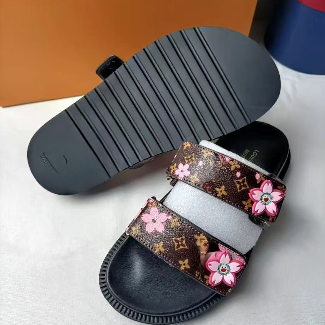 lv-brown -SHOES flower-20WV