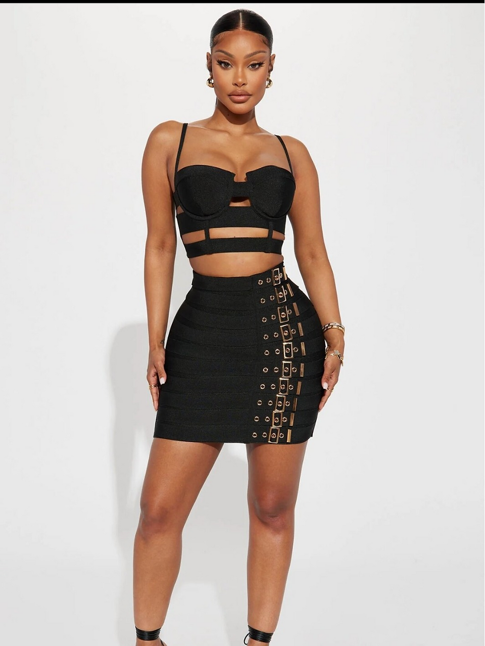 Thumbnail: Punk style camisole skirt set
