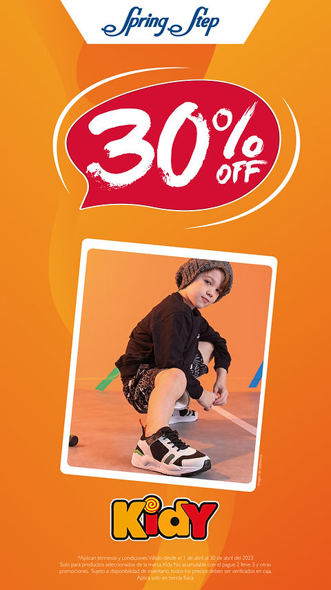 Calzado KIDY 30% de descuento solo en Spring Step Cosmocentro Ofertas 24/7