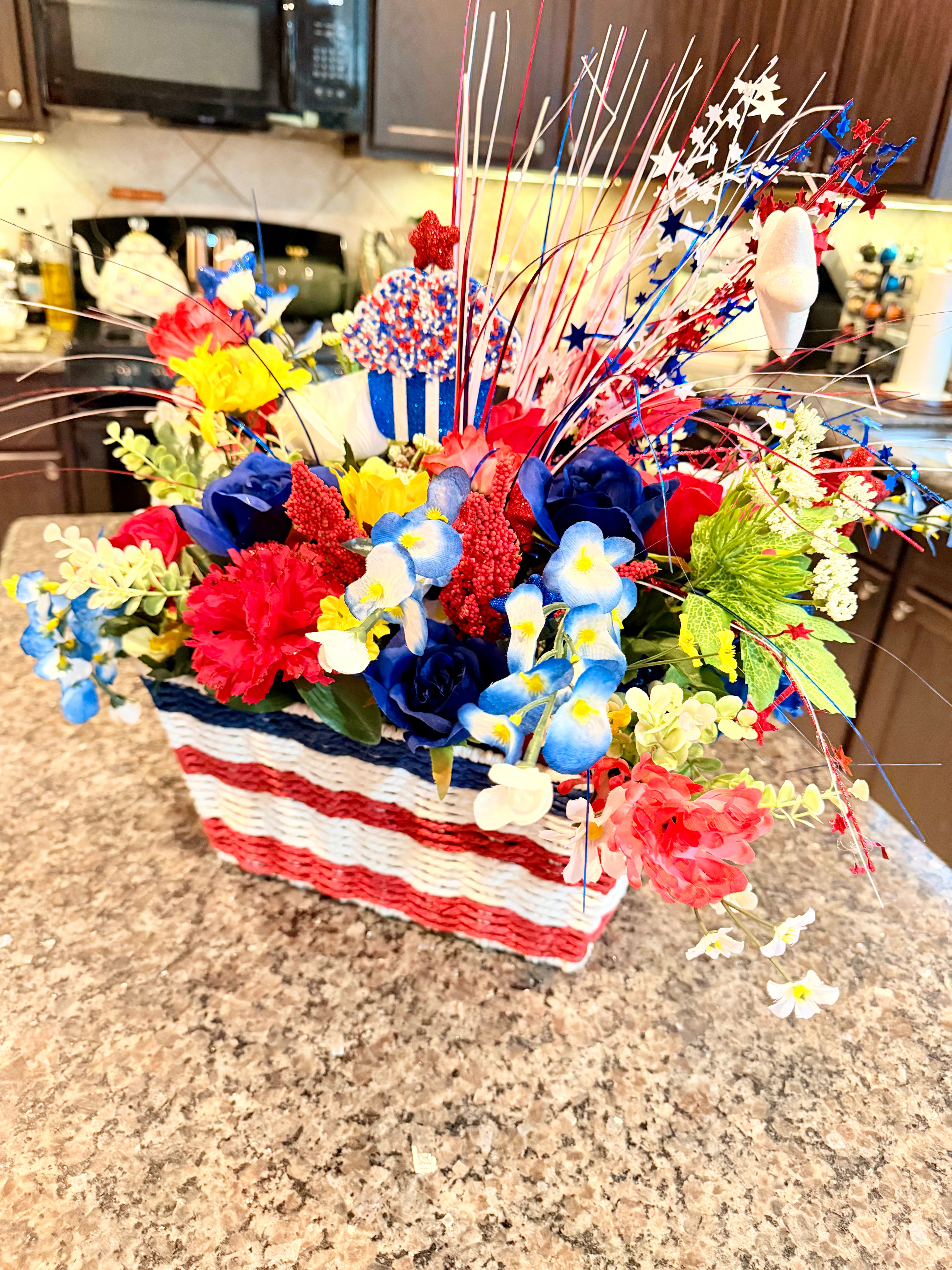 Patriotic Floral Basket