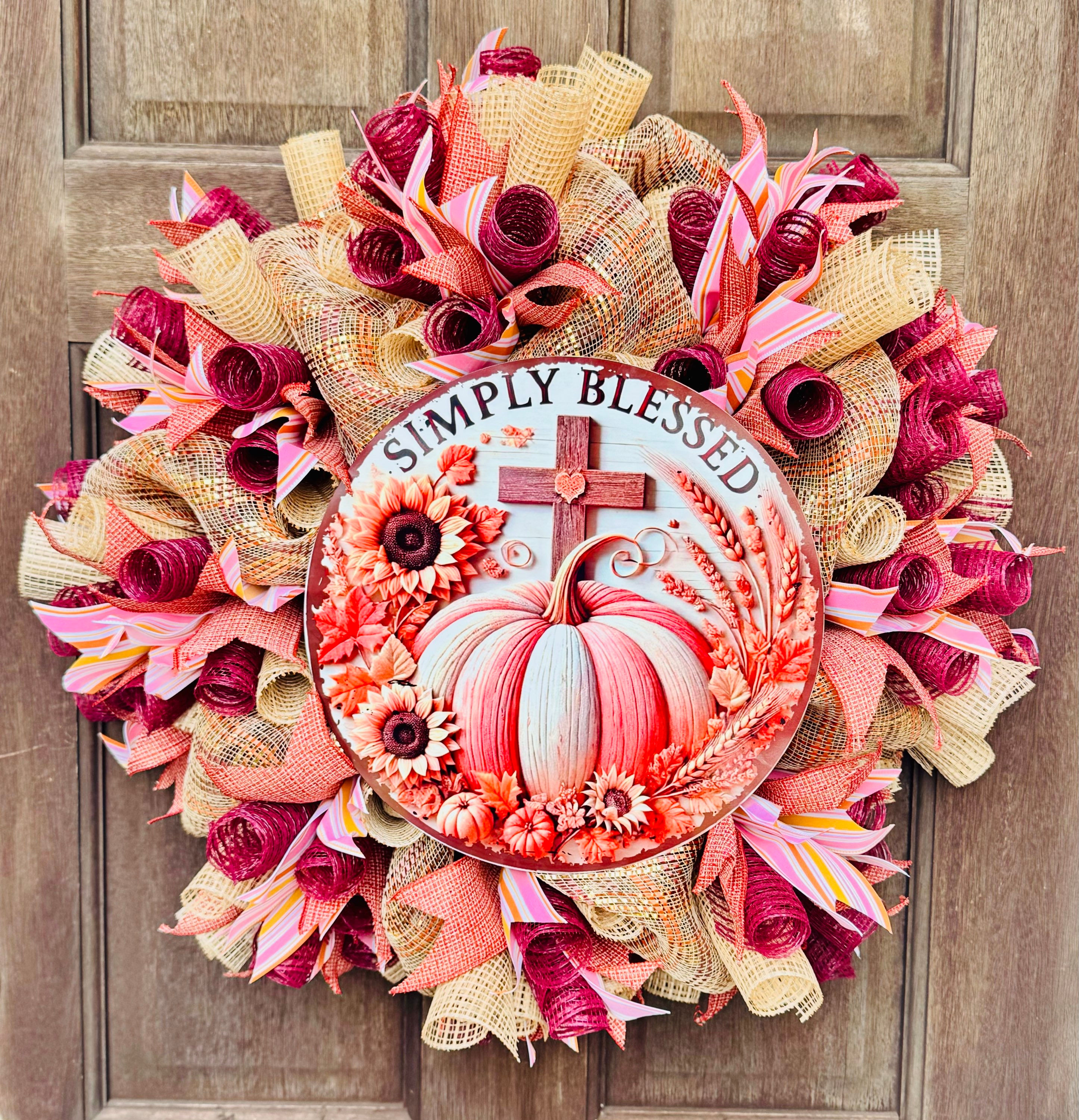 Simply Blessed Wreath(4 Week Turnaround)(PreOrder For Fall 2025)