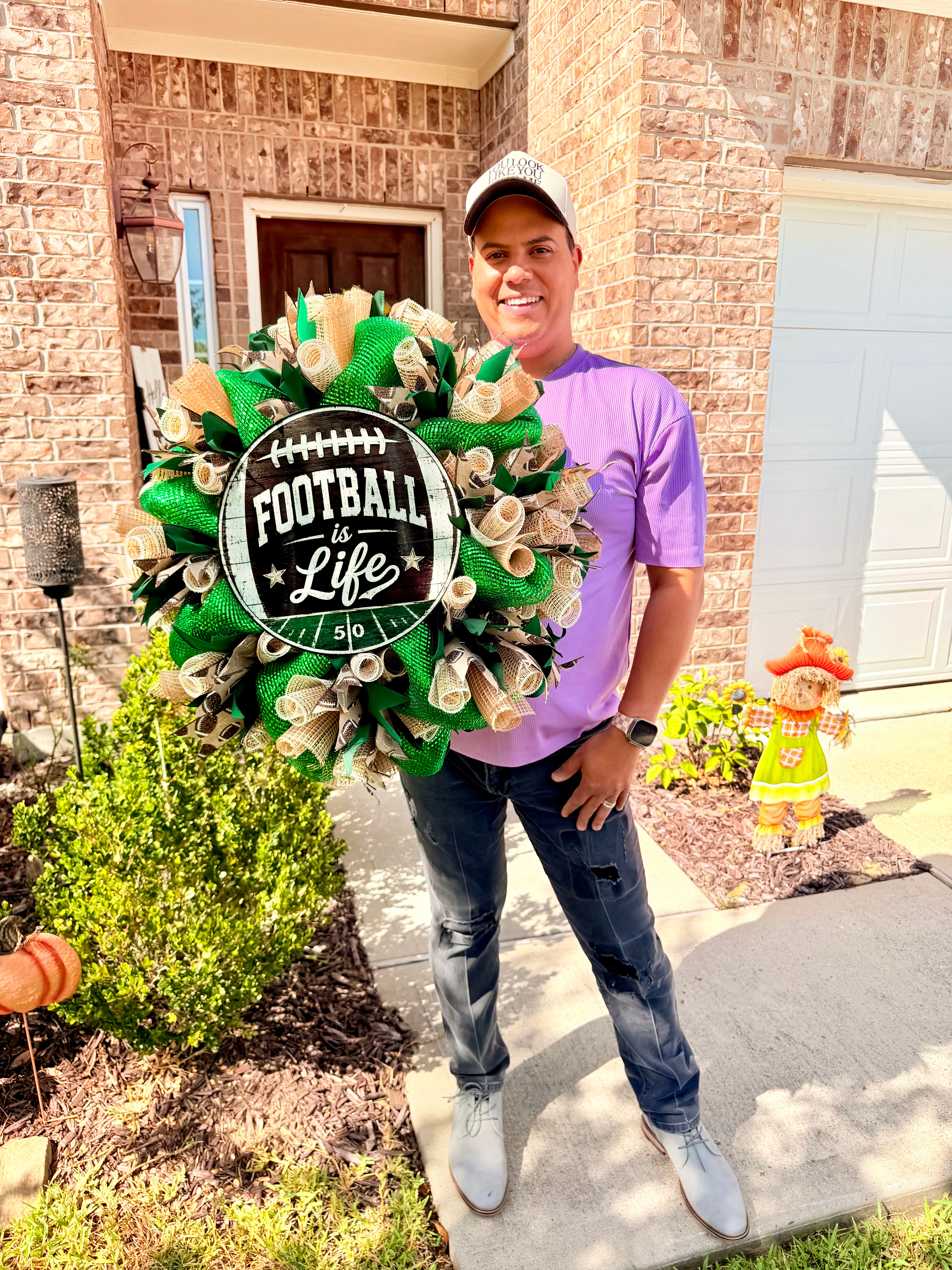 Football Is Life Wreath
