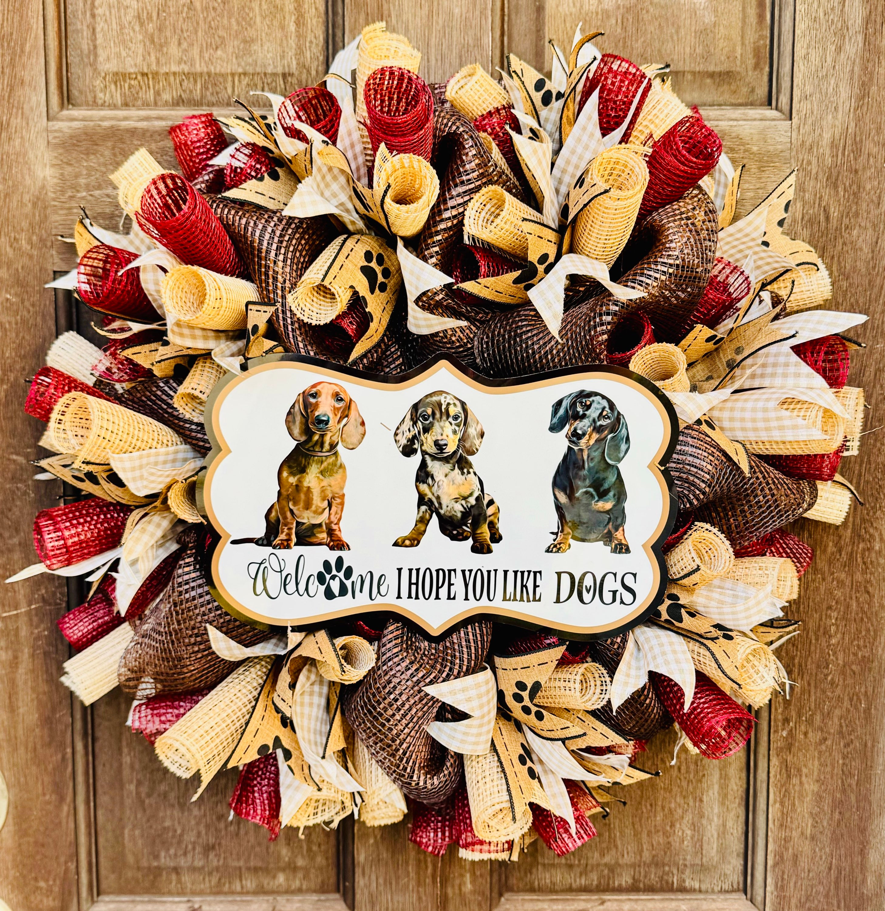 Dauschund Wreath(4 Week Turnaround)