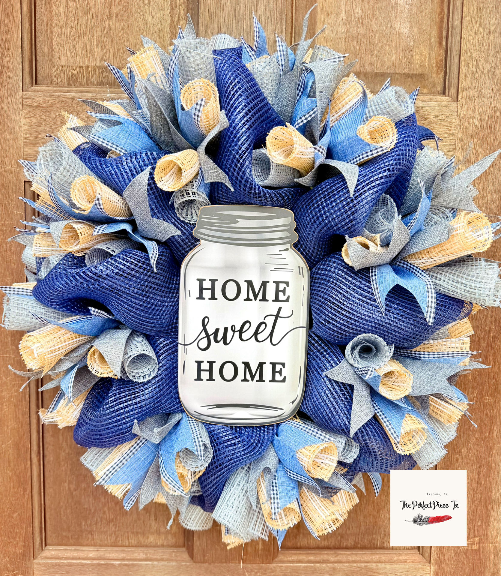 Mason Jar Home Wreath(4 Week Turnaround)