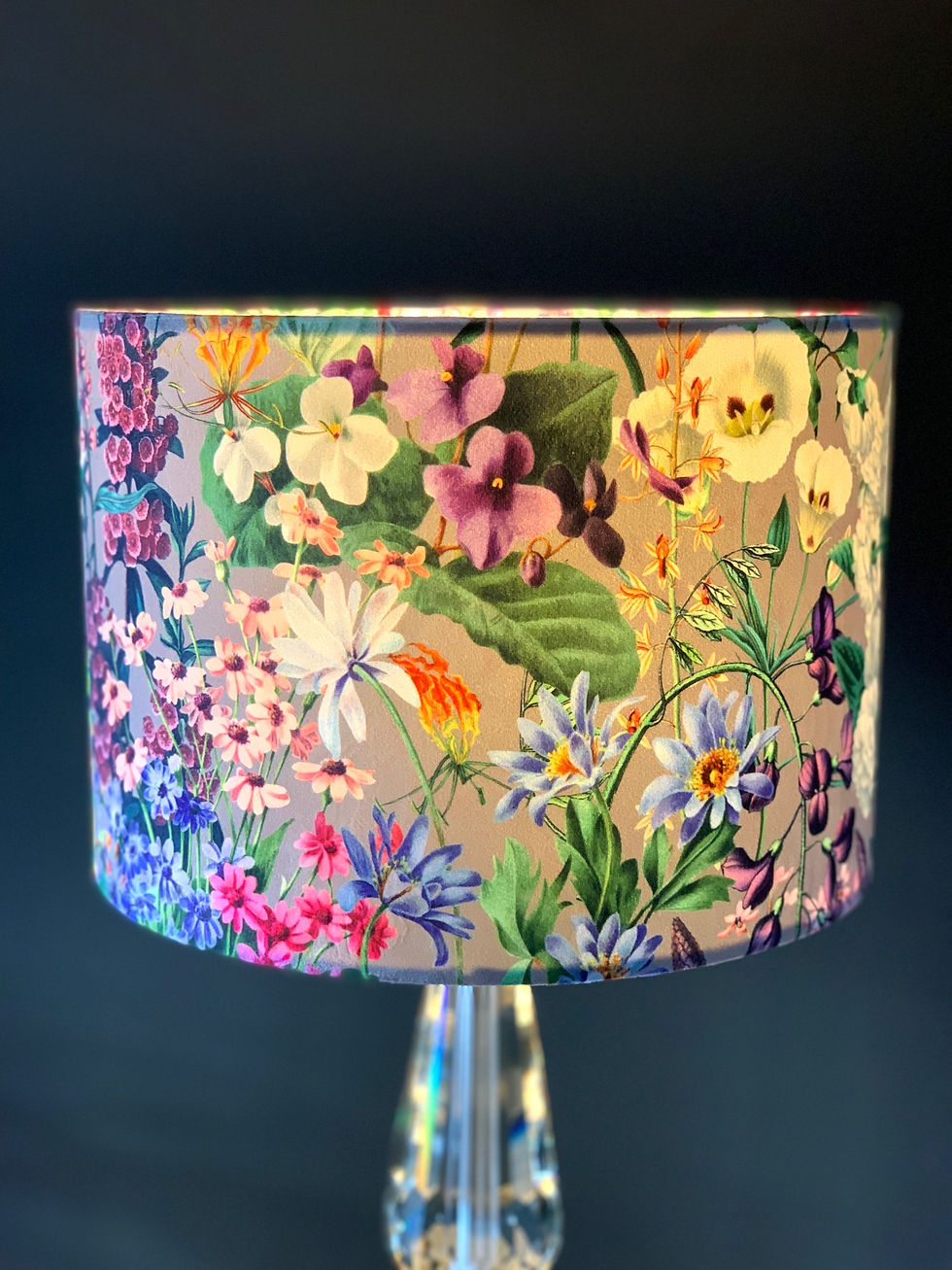 Velvet Floral Lampshade