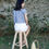 Miniatura: Blusa Frida tingida naturalmente com eucalipto 