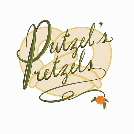 Illustrated logo for a pretzel bakery.