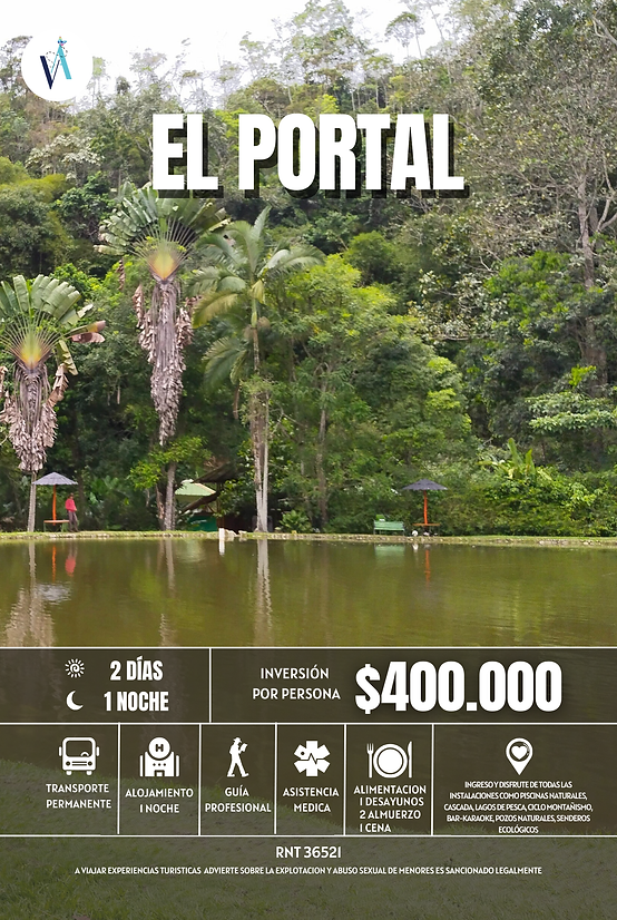 Descubre el Club El Portal, donde podrás disfrutar de hermosos lagos naturales, piscinas, cascadas y senderos ecológicos, además de un parque infantil para los más pequeños. Complementa tu experiencia con actividades opcionales como pesca deportiva, spa al aire libre, minitejo y bolo criollo, todo en un entorno natural inigualable.