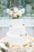 Peach & White Cake Flowers
