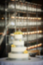 Yellow cake flowers