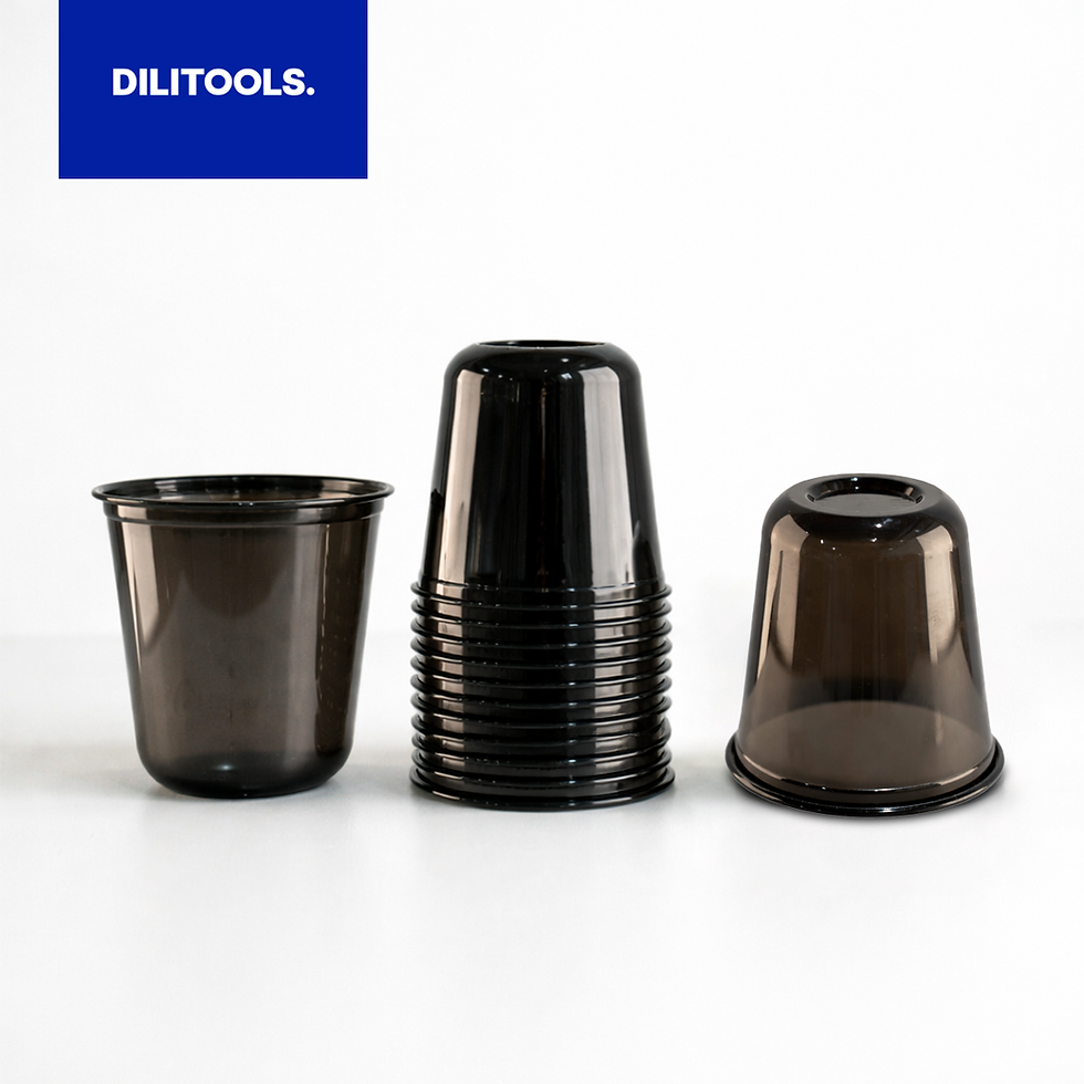 Miniatura: Vaso Curvo  Negro 12 oz Translucido Desechables Dilitools PET, 89mm