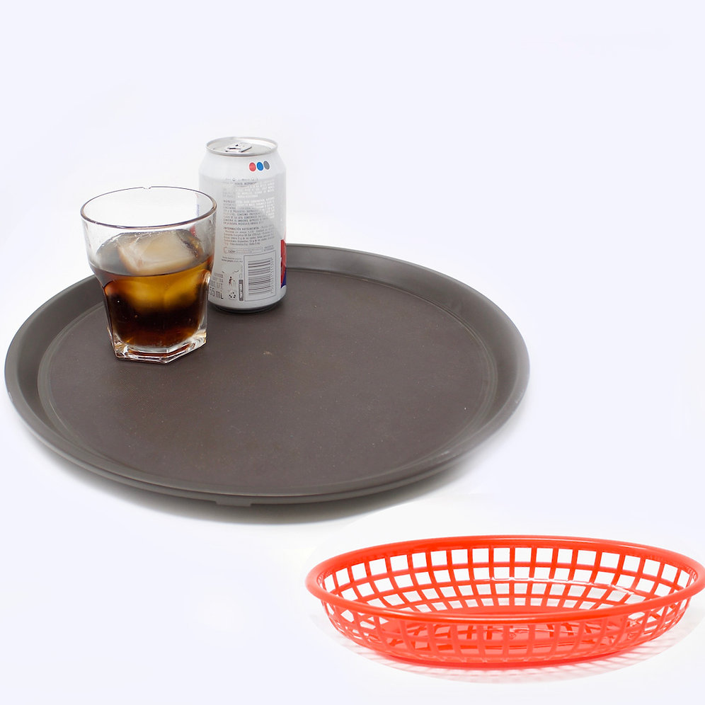 Charola 14 Antiderrapante Mesero + 10 Canastas Plásticas dilitools