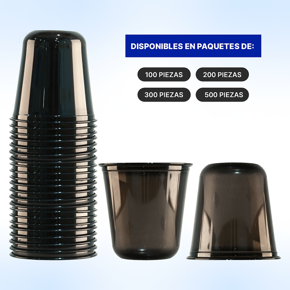 Miniatura: Vaso Curvo  Negro 12 oz Translucido Desechables Dilitools PET, 89mm