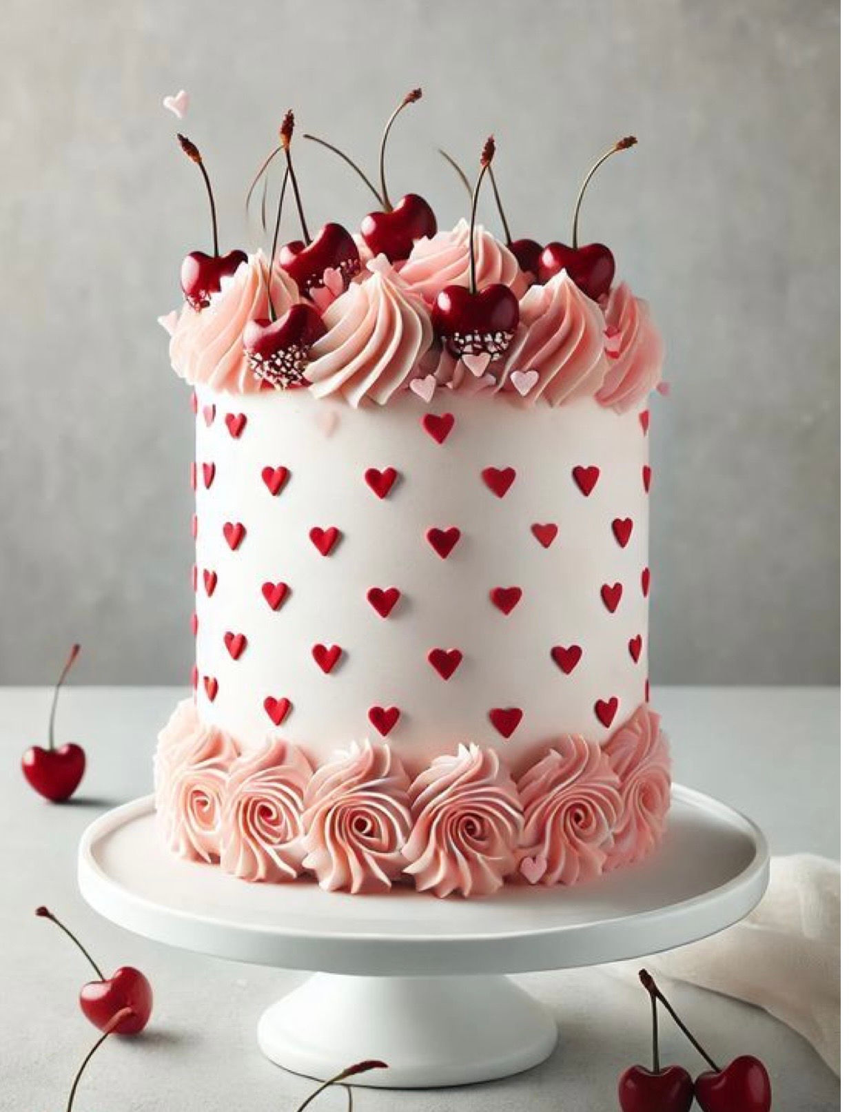 The Cherry Cherish Custom Cake, by a11 cak3d up, available for delivery in London
