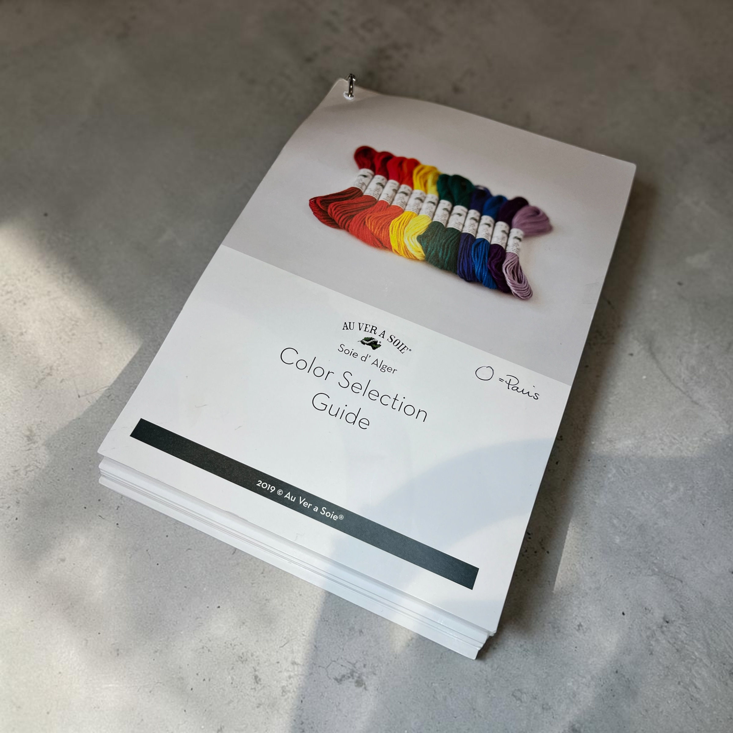 Fargekart soie d`Alger og Paris