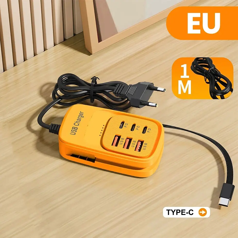 Thumbnail: Fast USB Charger 6 in 1 Power Strip Desktop Charging Station