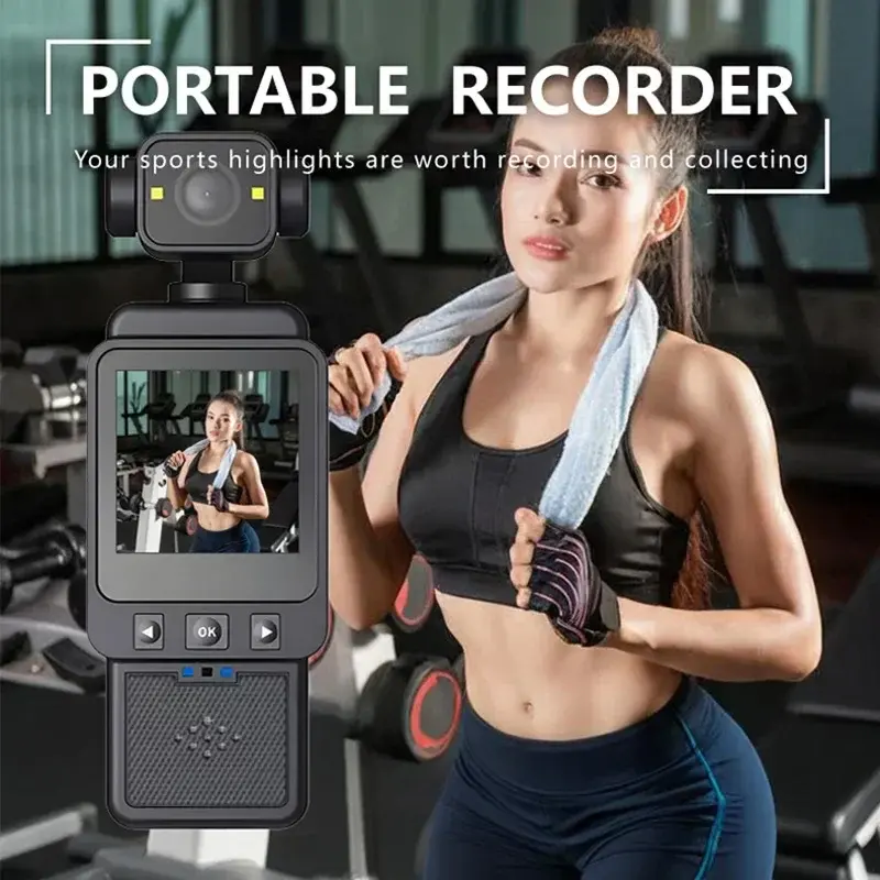 Thumbnail: Handheld Sports Camera With180 Degree Rotating Lens 4K HD Wireless Wifi