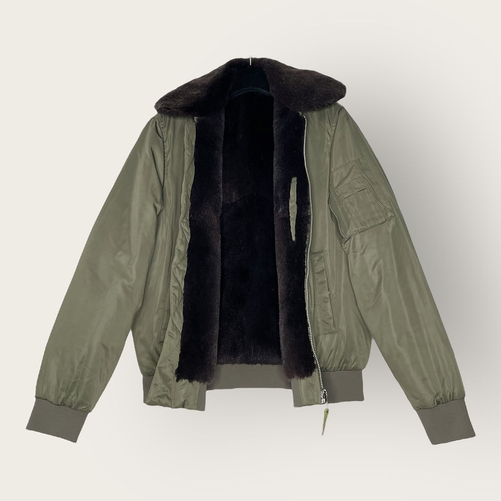 Reversible Bomber Unisex - Upcycled Nutria Gr. L