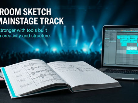 Bedroom Sketch to Mainstage: Finish Your Track Faster with LOUDDAR Templates, Sketchbooks, and Founder-Led Support