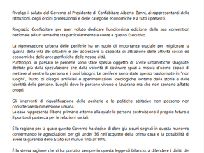 LA LETTERA DEL PRESIDENTE DEL CONSIGLIO,ON.GIORGIA MELONI,IN OCCASIONE DELLA CONVENTION CONFABITARE