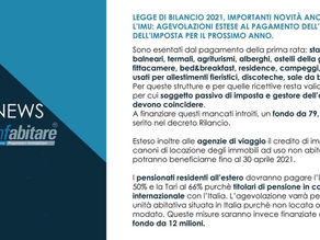 Ancora novità dalla Legge di Bilancio 2021