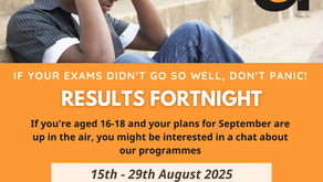 results fortnight for 16-18 year-olds