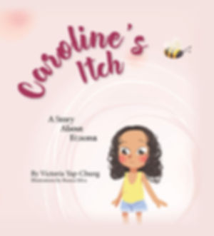 Book cover of "Caroline’s Itch", an empowering story about eczema, confidence, and resilience for children ages 3–6