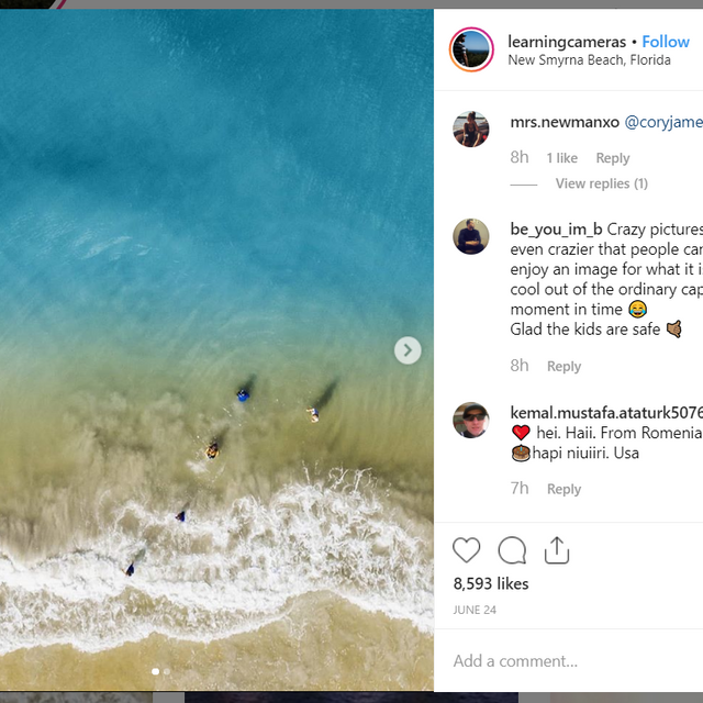 Drone Photographer Spots Shark Approaching Shore And His Kids Drone Photographer Spots Shark Approaching Shore And His Kids