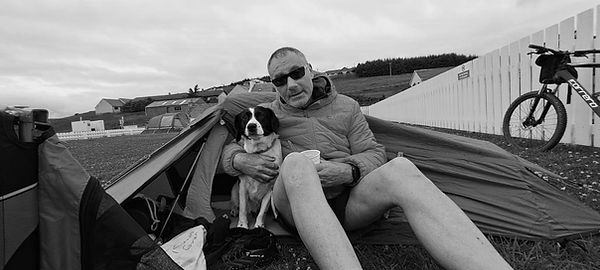 Meg me and tent B&W.jpg