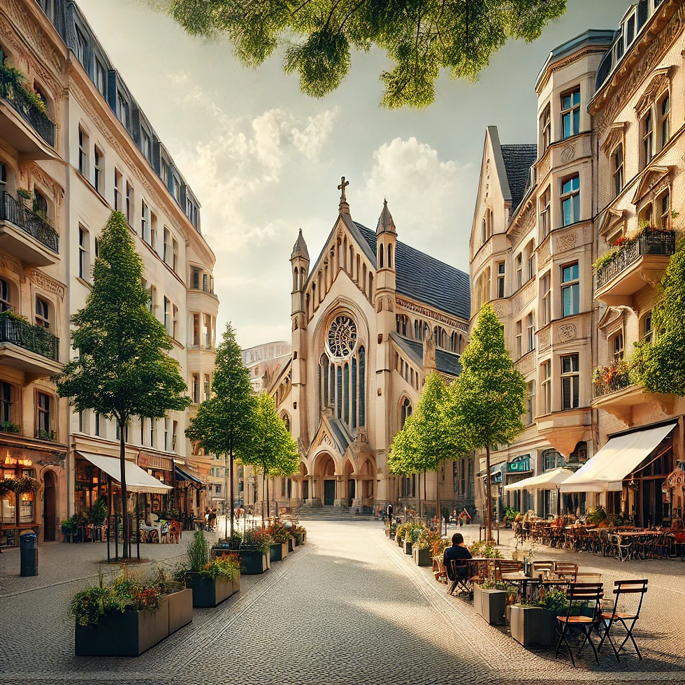 The Ludwig-Kirch-Platz in Wilmersdorf