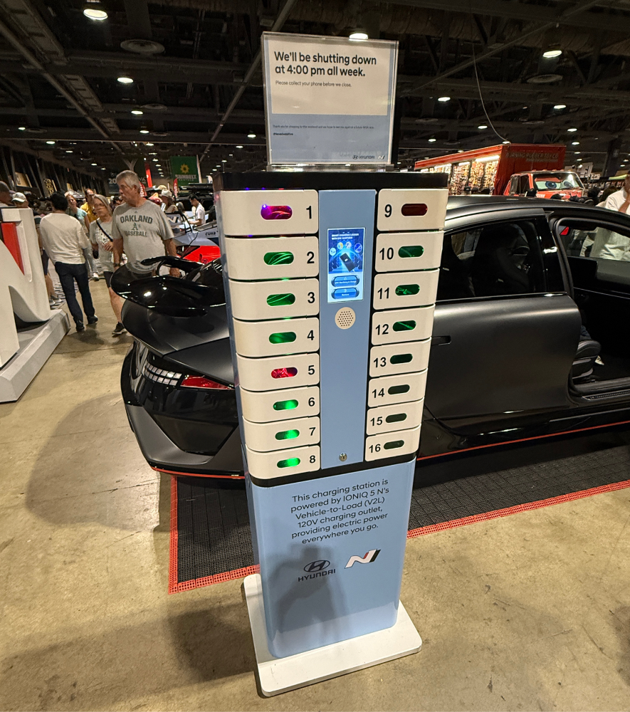 Charging station at Hyundai at Acura Grand Prix of Long Beach
