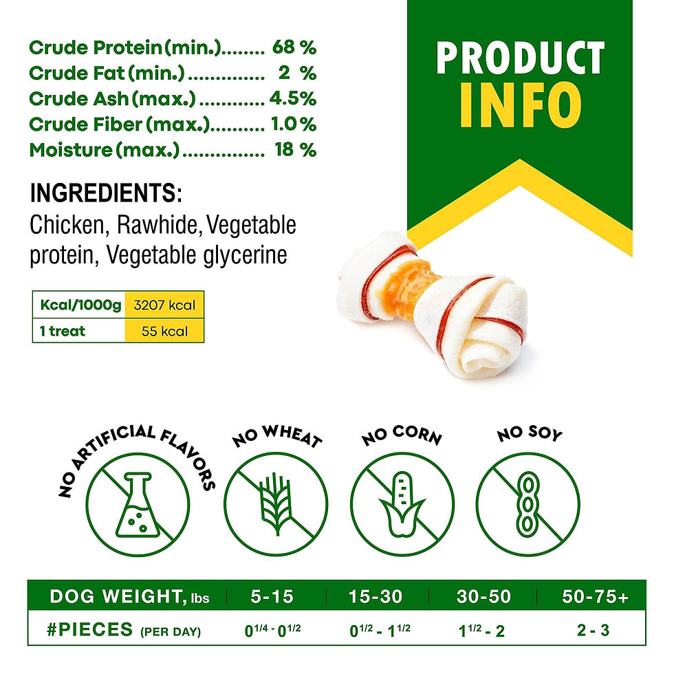 Thumbnail: Dog Rawhide Sticks Wrapped with Chicken Pet Natural Chew Treats Grain Free Snack