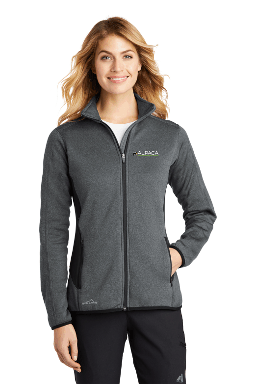 Eddie Bauer Ladies Full Zip Stretch Fleece Jacket Alpaca Chicken Gear