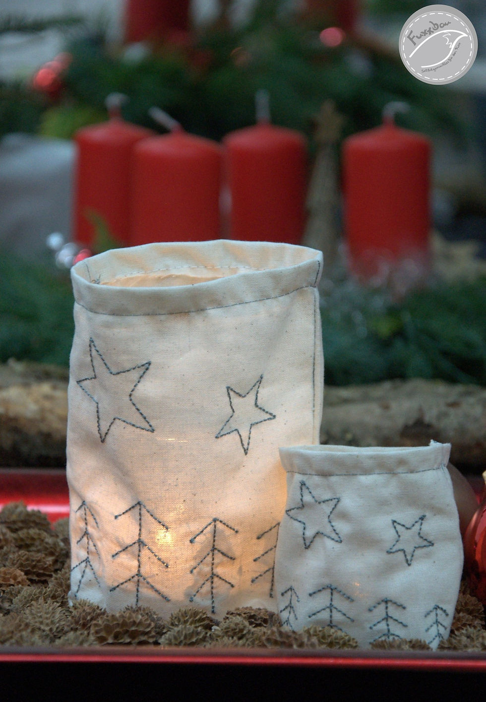 Miniaturbild: 1. Adventsdatei Lichterbeutel STICKDATEI