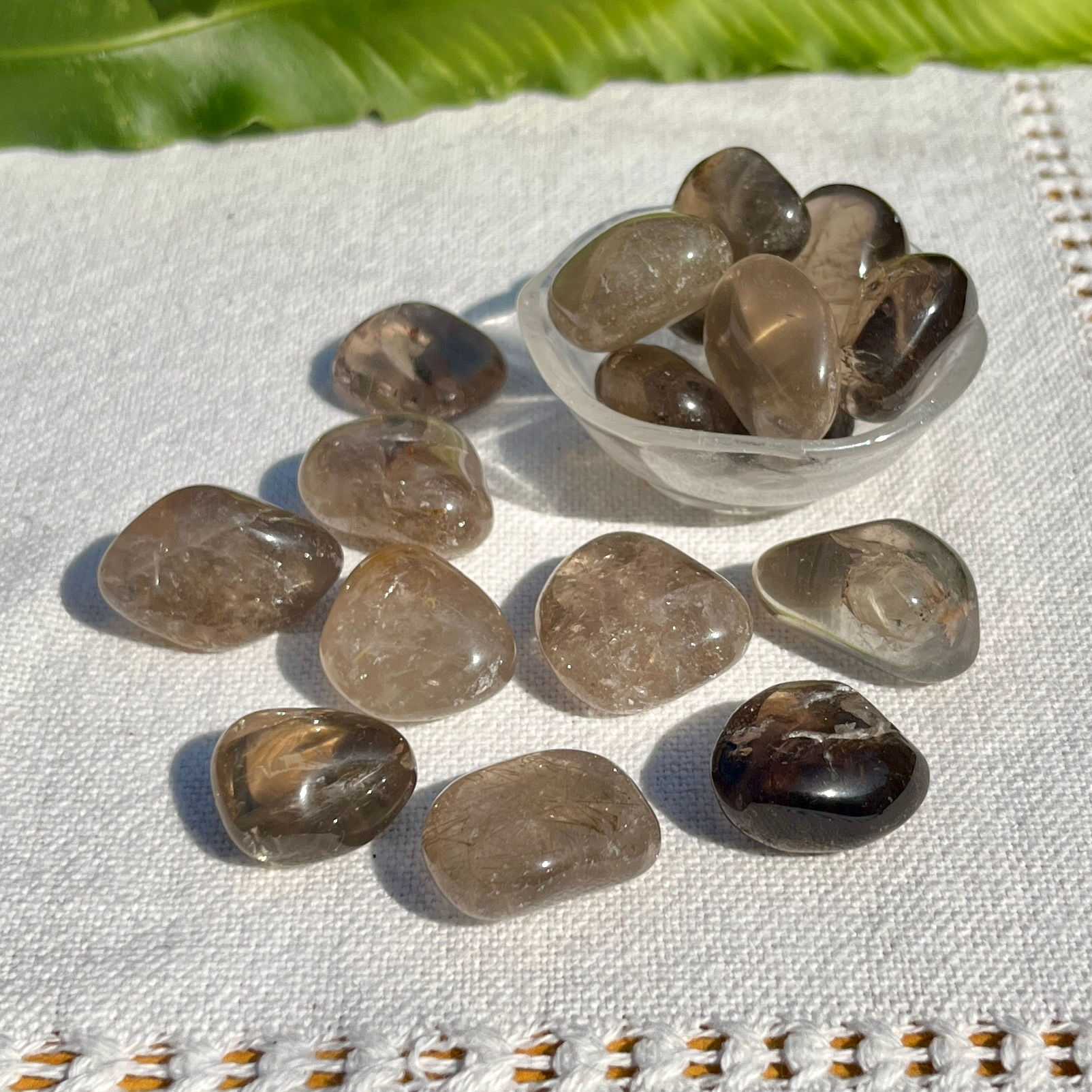 Smoky Quartz crystal tumblestones