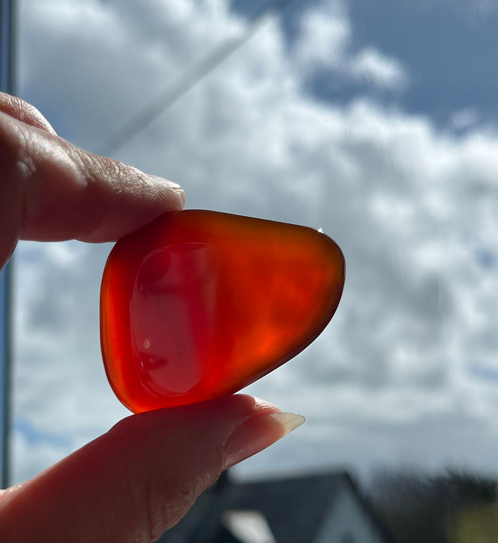 Carnelian smooth stone